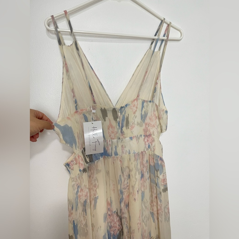 Fore Collection Daydreaming Floral Ruffle Maxi Dress Large - Picture 4 of 16